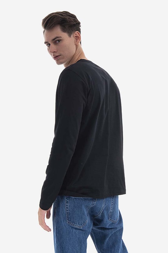 Odzież Norse Projects longsleeve bawełniany Niels Standard Ls N10.0181.9999 czarny