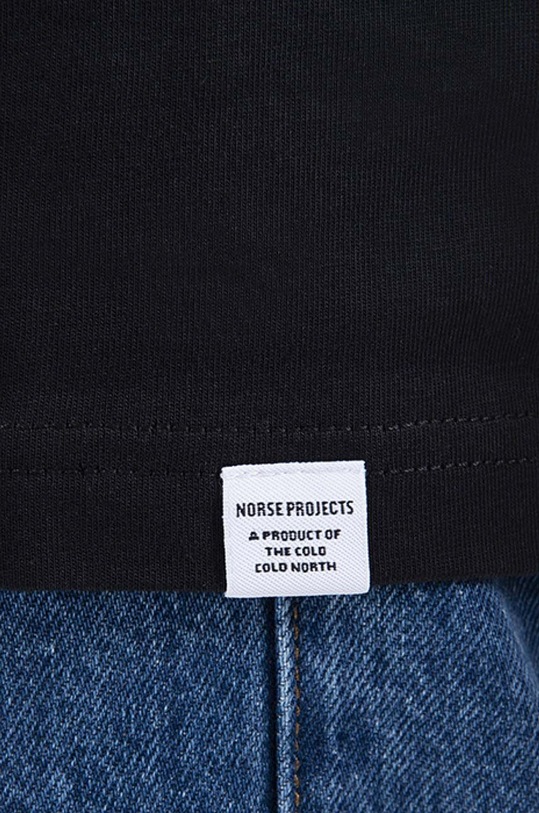 Norse Projects longsleeve bawełniany Niels Standard Ls czarny N10.0181.9999