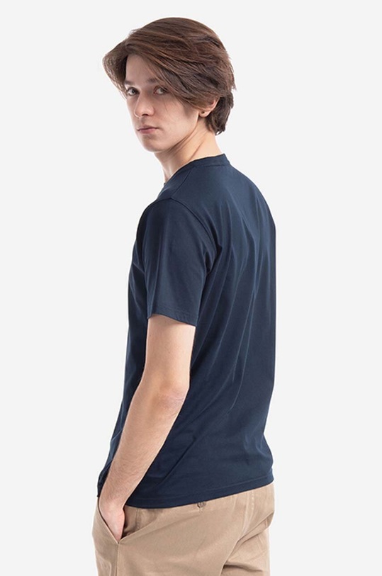 Clothing Norse Projects cotton t-shirt Niels Standard Logo N01.0561.7004 navy