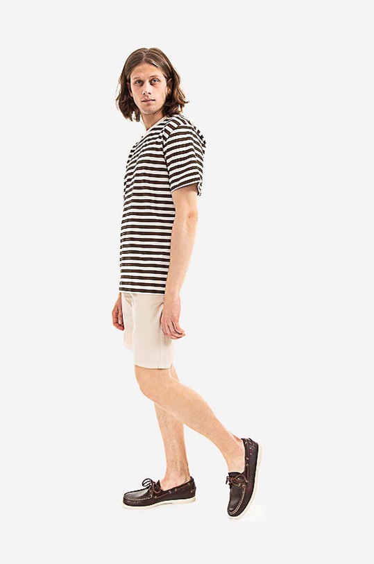 Norse Projects cotton T-shirt Johannes Nautical Stripe N01.0576.0957 beige AA00