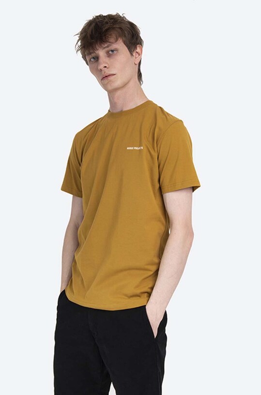 Bavlnené tričko Norse Projects N01.0546.3035 žltá