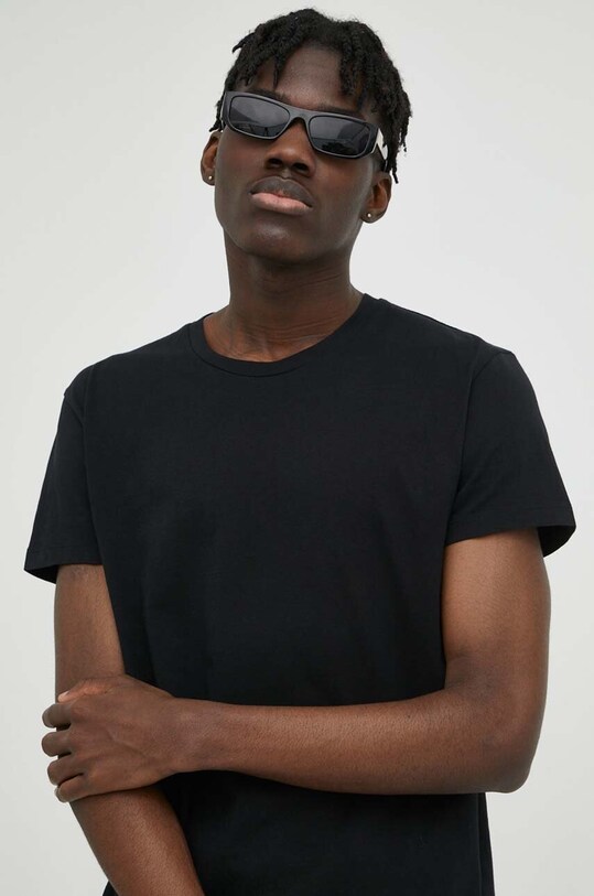 Samsoe Samsoe tricou din bumbac negru M00012003