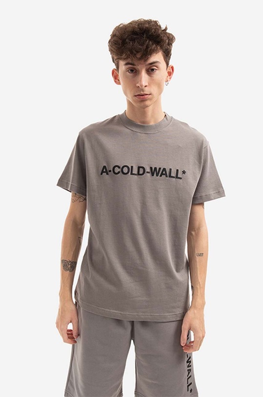 A-COLD-WALL* cotton t-shirt Esssential cotton gray ACWMTS063