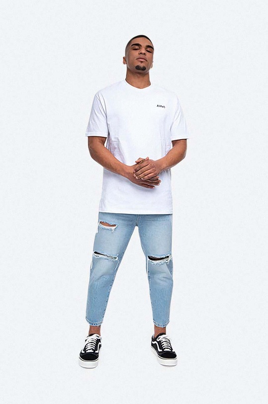 Βαμβακερό μπλουζάκι Alife ALIFW20.40 λευκό AA00