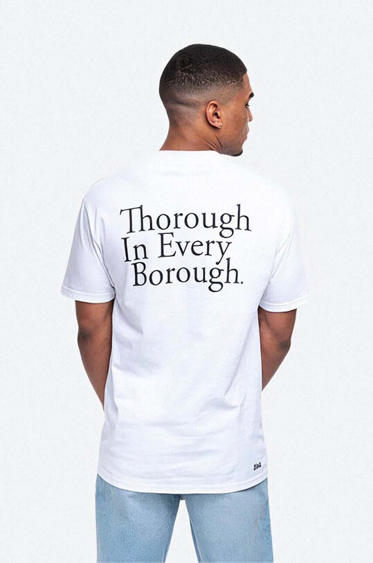 Odzież Alife t-shirt bawełniany Thorough In Every Borough ALIFW20.40 biały