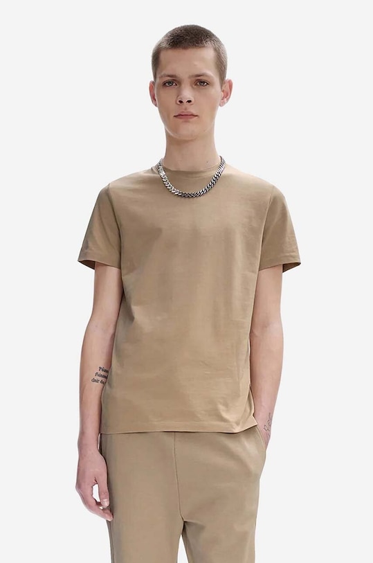 A.P.C. cotton T-shirt A.P.C. T-shirt Jimmy COBQX-H26504 BEIGE cotton beige COBQX.H26504