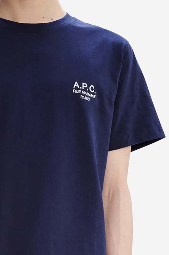 A.P.C. cotton T-shirt Raymond navy COEZC.H26840