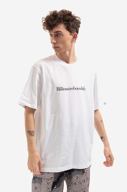 Billionaire Boys Club cotton t-shirt Serif Logo cotton white B21434