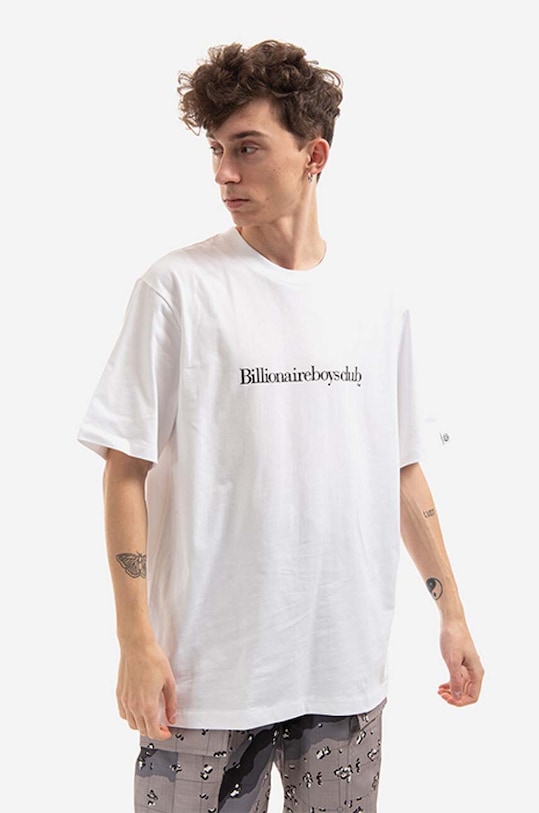 Billionaire Boys Club cotton t-shirt Serif Logo cotton white B21434