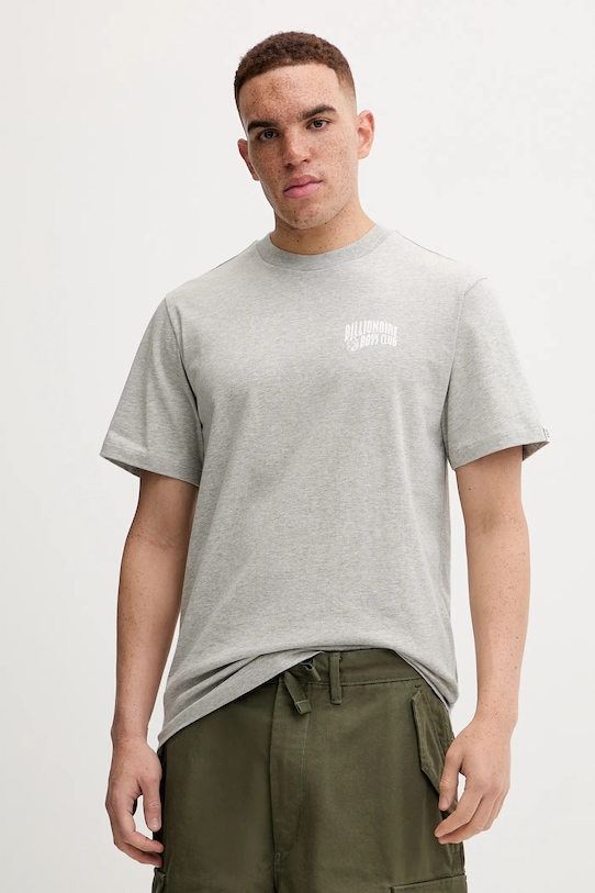 Billionaire Boys Club tricou din bumbac Small Arch Logo print gri BC003