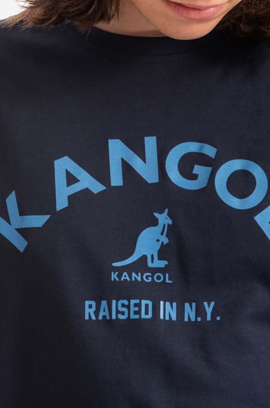 Βαμβακερό μπλουζάκι Kangol σκούρο μπλε KLHB002