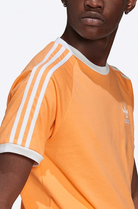 adidas Originals t-shirt bawełniany Classics 3-Stripes Tee GN3498. pomarańczowy