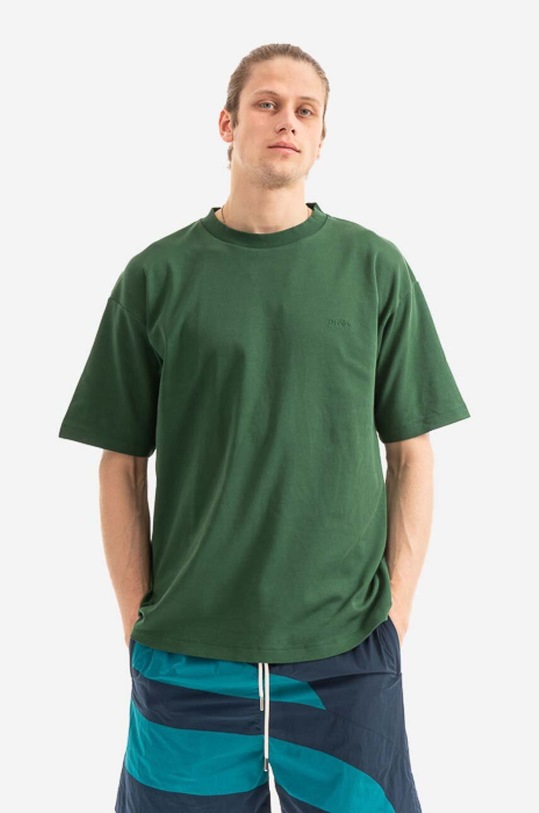 Drôle de Monsieur cotton t-shirt relaxed green TS108.DARK.GREEN