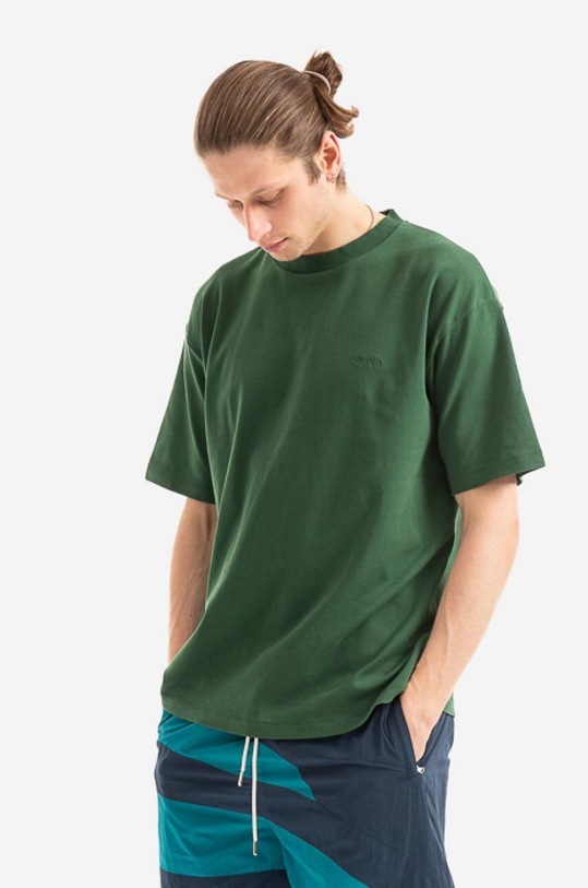 Drôle de Monsieur cotton t-shirt TS108.DARK.GREEN green