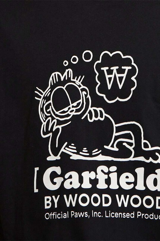 Odzież Wood Wood t-shirt bawełniany X Garfield 30045702.2222 czarny