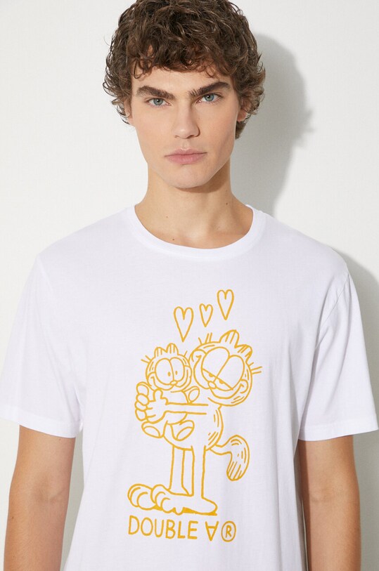 Wood Wood t-shirt in cotone X Garfield Ace 30045703.2222 bianco