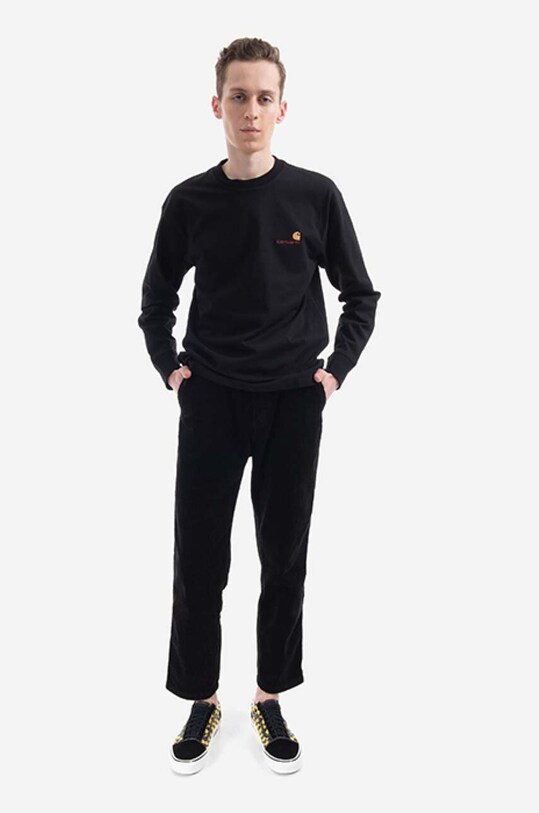 Bavlnené tričko s dlhým rukávom Carhartt WIP Longsleeve American Script T-Shirt I029955.89XX