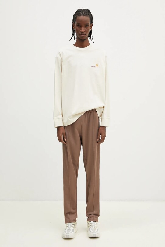 Хлопковая футболка Carhartt WIP I029955.NATURAL бежевый