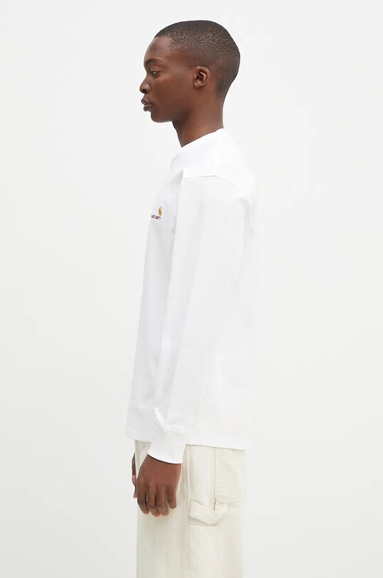 Хлопковый лонгслив Carhartt WIP I029955.02XX белый AW24