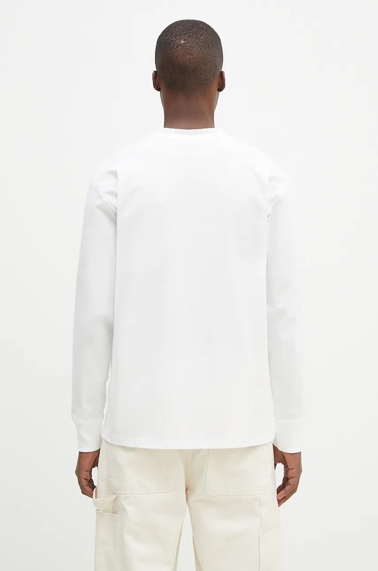 Oblečenie Bavlnené tričko s dlhým rukávom Carhartt WIP Longsleeve American Script T-Shirt I029955.02XX biela