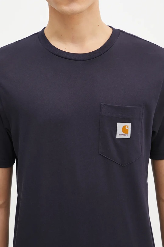 Bavlněné tričko Carhartt WIP S/S Pocket T-Shirt námořnická modř I030434.1CXX