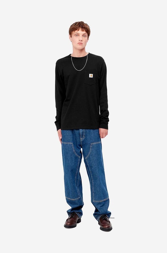 Carhartt WIP longsleeve bawełniany L/S Pocket T-Shirt I030437.89XX czarny