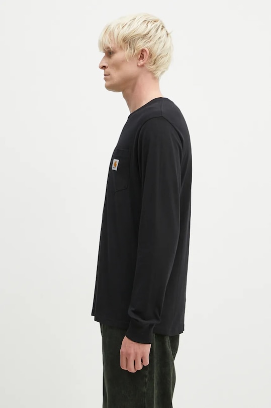 Carhartt WIP longsleeve bawełniany L/S Pocket T-Shirt I030437.89XX czarny AA00