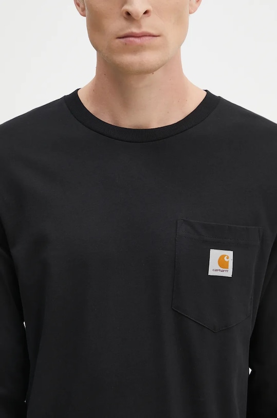 Carhartt WIP longsleeve bawełniany L/S Pocket T-Shirt I030437.89XX czarny