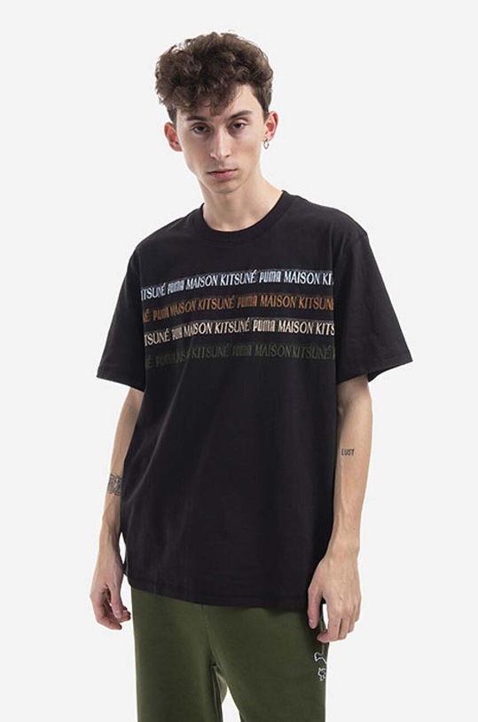 Puma t-shirt in cotone x MAISON KITSUNÉ rilassato nero 532328.01