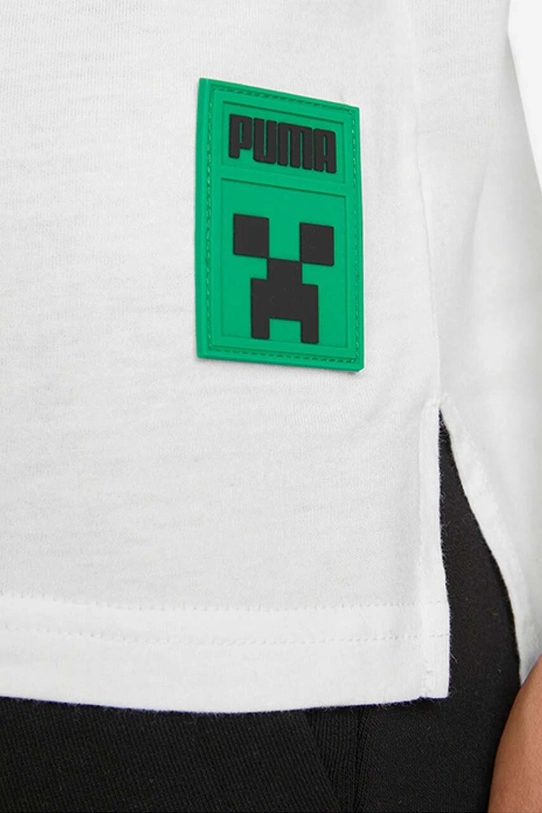 Bavlnené tričko Puma x Minecraft 534374.02 biela