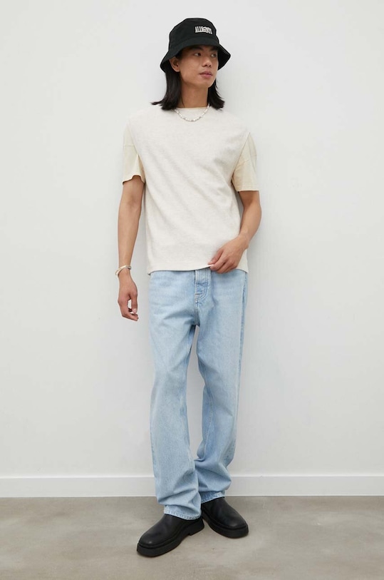 Majica kratkih rukava American Vintage MZAO01A krem AA00