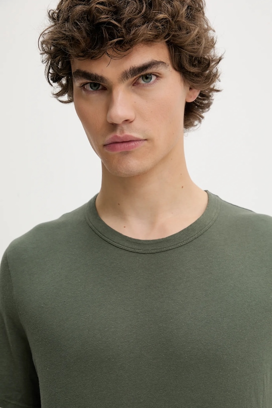 Bavlněné tričko American Vintage zelená MFAK02A