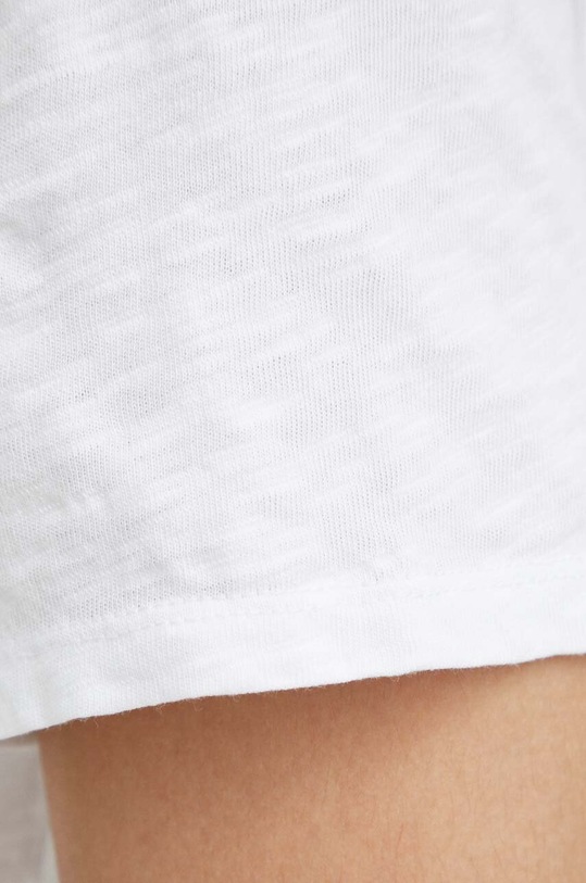 American Vintage t-shirt bawełniany T-SHIRT MC COL ROND MBYSA18B biały