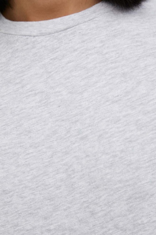 American Vintage t-shirt bawełniany T-SHIRT MC COL ROND MBYSA18B szary