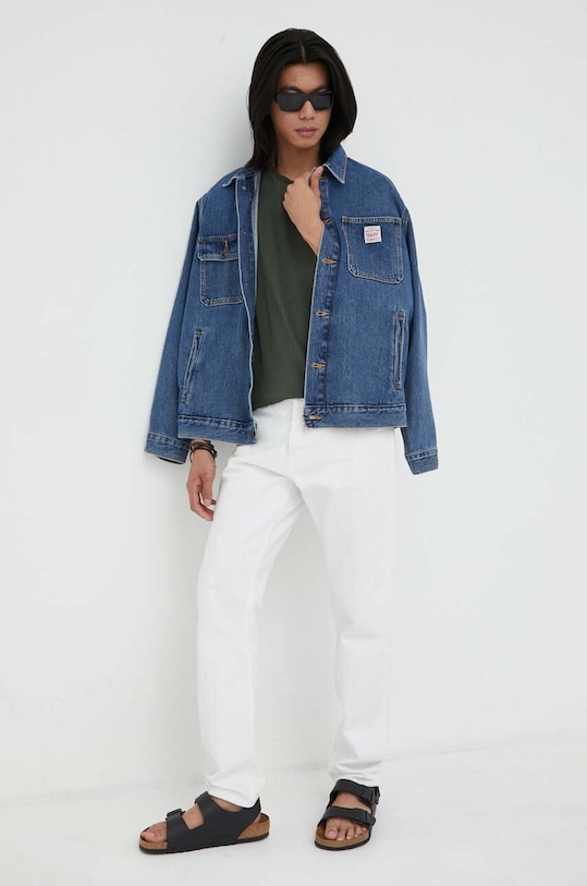 American Vintage t-shirt bawełniany MDEC02A zielony AA00