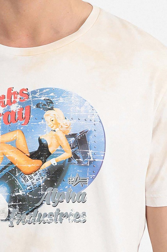 Clothing Alpha Industries cotton T-shirt Nose Art T-shirt 106520.300 beige