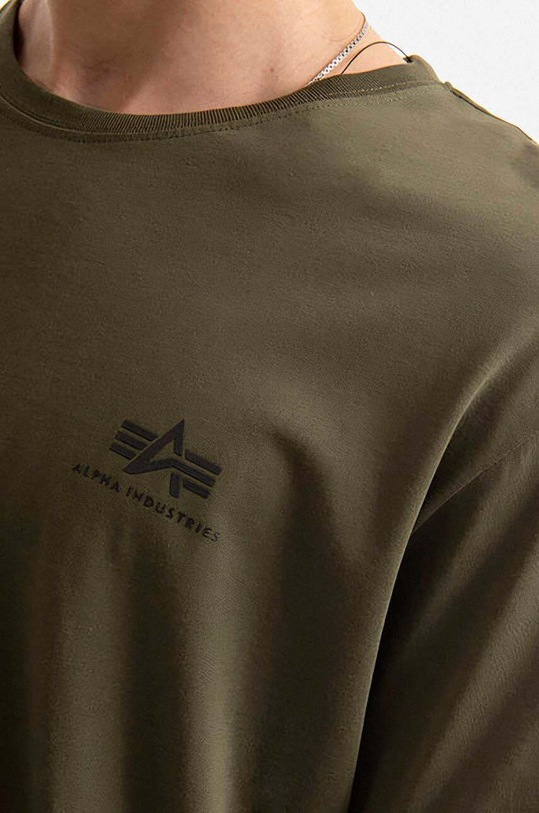Bavlněné tričko Alpha Industries zelená 106509.634