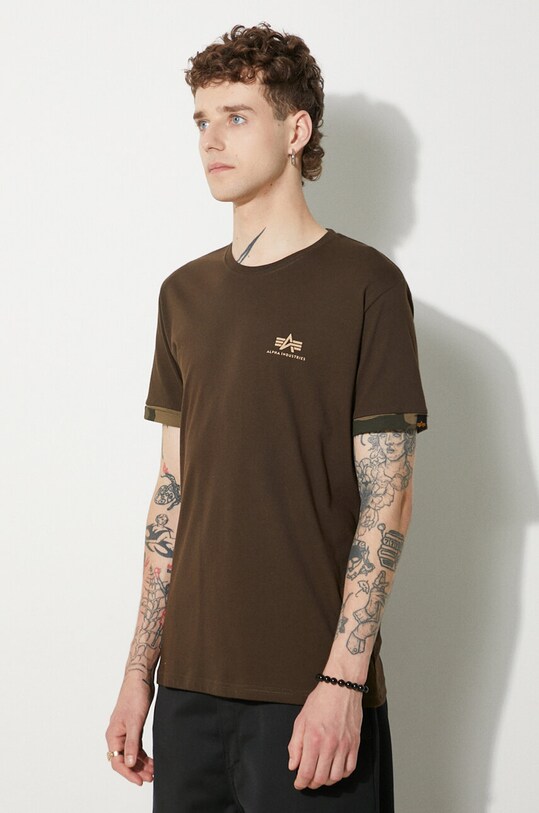 Clothing Alpha Industries cotton t-shirt 106509.415 green