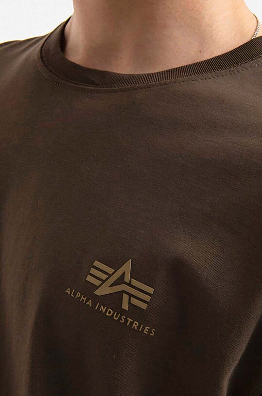 Βαμβακερό μπλουζάκι Alpha Industries πράσινο 106509.415