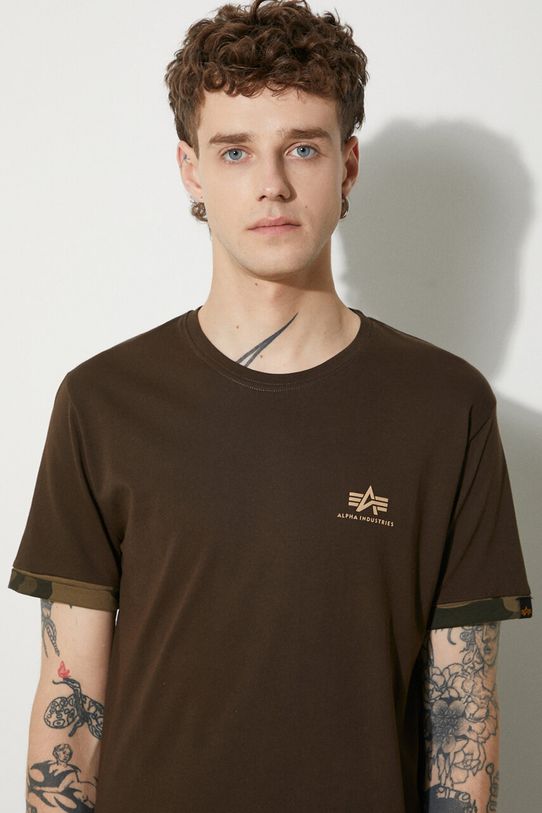 Pamučna majica Alpha Industries zelena 106509.415