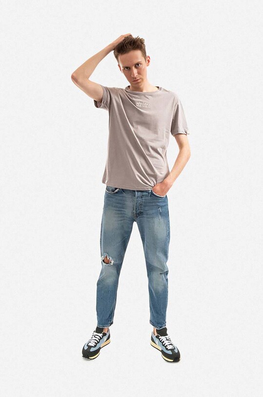 Pamučna majica Alpha Industries 118529.643 siva AA00