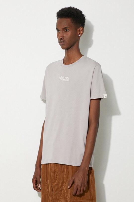 Pamučna majica Alpha Industries siva 118529.643