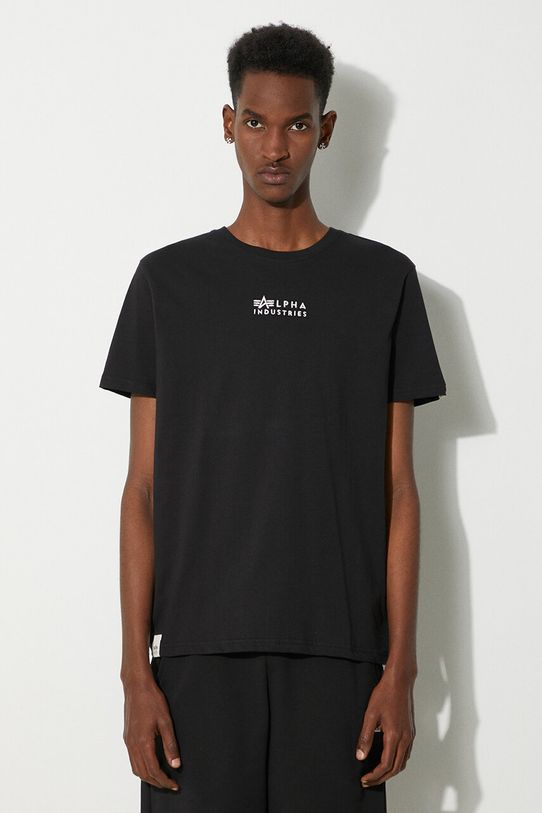 Alpha Industries cotton t-shirt Planet friendly black 118529.649