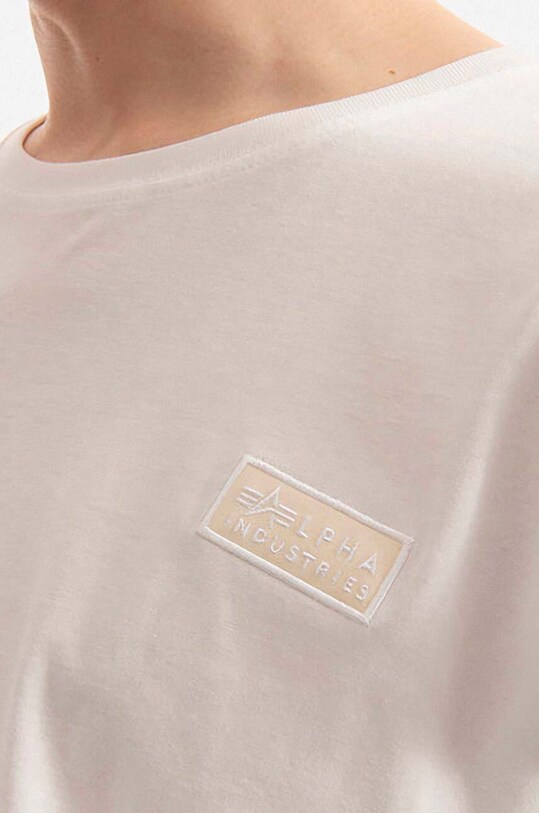 Bavlněné tričko Alpha Industries bílá 118530.626