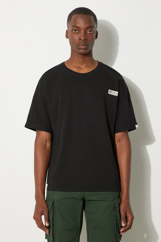 Alpha Industries cotton t-shirt relaxed black 118532.649