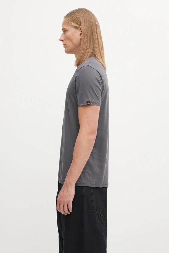 Alpha Industries t-shirt in cotone 188505.136 grigio AW23