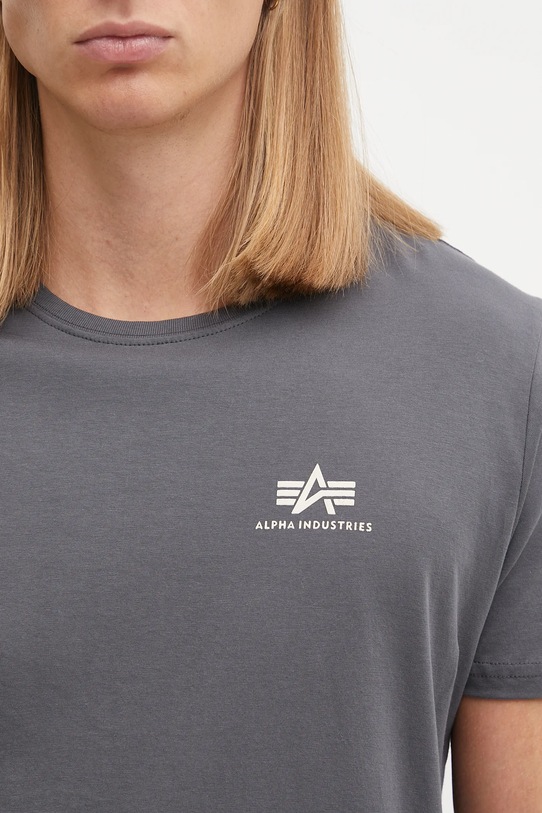 Alpha Industries t-shirt in cotone grigio 188505.136