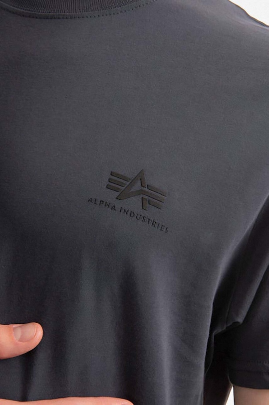 Bavlněné tričko Alpha Industries Backprint šedá 128507.412