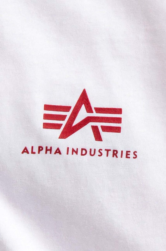 Alpha Industries cotton T-shirt Backprint white 128507.178