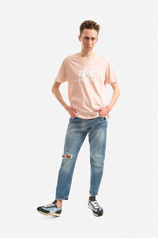 Alpha Industries cotton t-shirt 106512.640 orange AA00